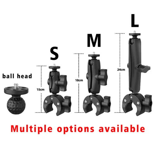 Clip para motocicleta de ciclismo, brazo mágico de liberación rápida 360 °   Súper abrazadera de aleación de aluminio para cámara de acción GoPro