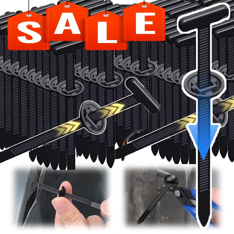 Universal Self-Locking Nylon Cable Tie Buckle Self-Locking Zip Ties Plastic Car Fasteners Car Body Fixed Clips Accessories