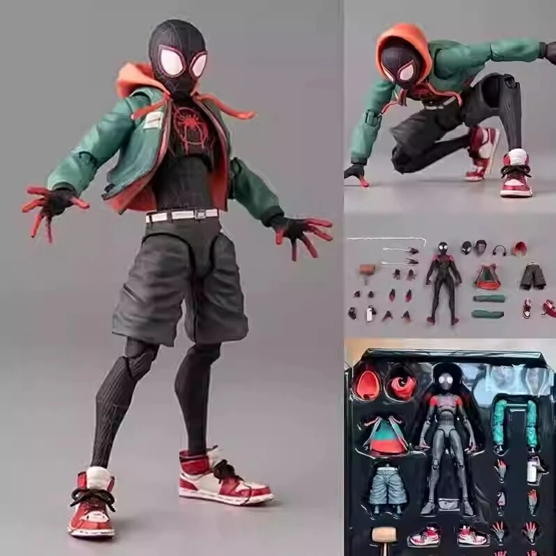 Miles Morales-Kit de modelismo de Spider-Man, periféricos de animé, modelo de figuras de acción manuales, adorno de escritorio, juego de Anime, coleccionar regalos
