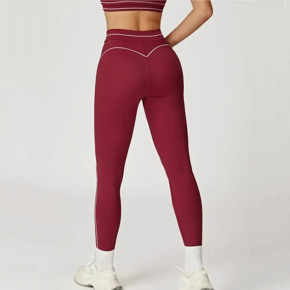 Women Gym Yoga Training Pant High Waisted Tight Pants Outdoor Running Fitness Pants Workout Sportswear Comfortable Breathable