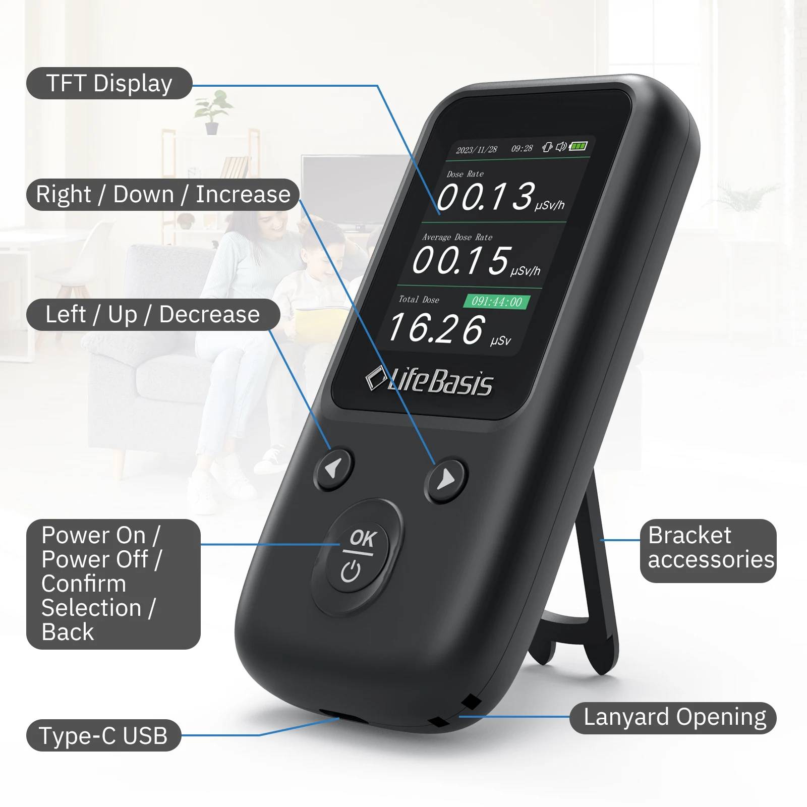 2026 Geiger Counter Nuclear Radiation Detector Personal Dosimeter Radioactivity Tester Marble Detector