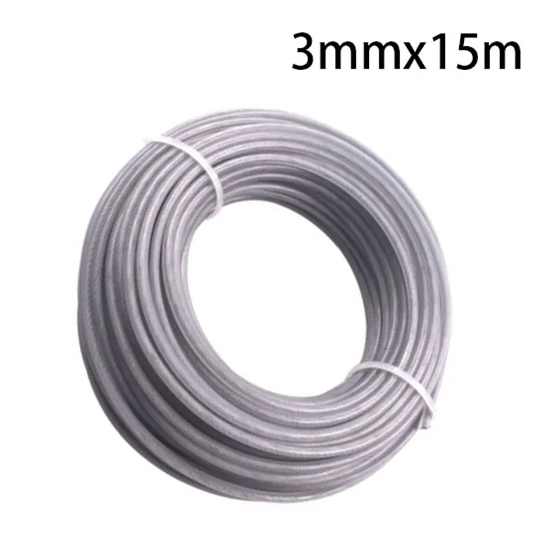 

15m Trimmer Wire Cord Line Strap For Lawn Mowers Trimmer Strimmer Brush Cutter Garden Power Tools Parts