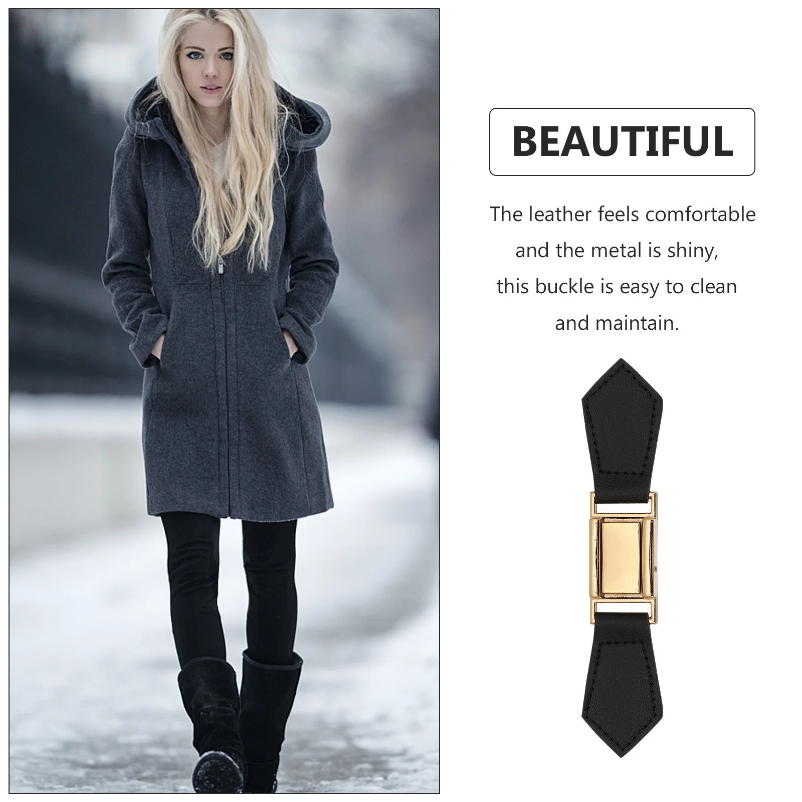 

2Pcs Decorative Artificial Toggle Buckles Fastener for Clothing Coat Bag DIY Sewing Accessories Replacement Buttons