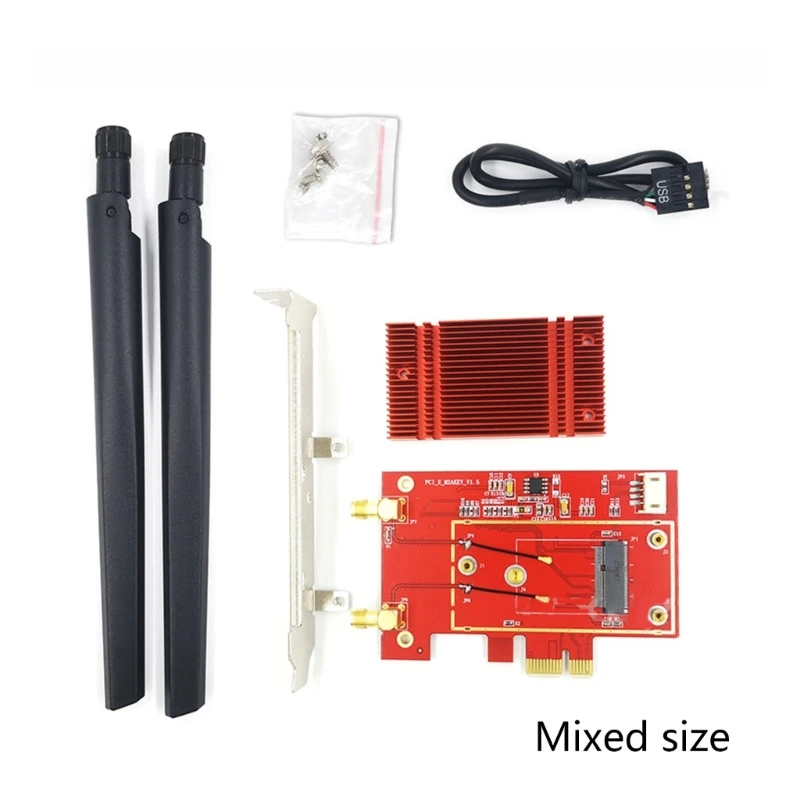 2024 New  Adapter Card Adapter Supports M2-NGFF Interface to PCI-E WIFI Card Converter Bluetooth-compaible for AX210 AX20