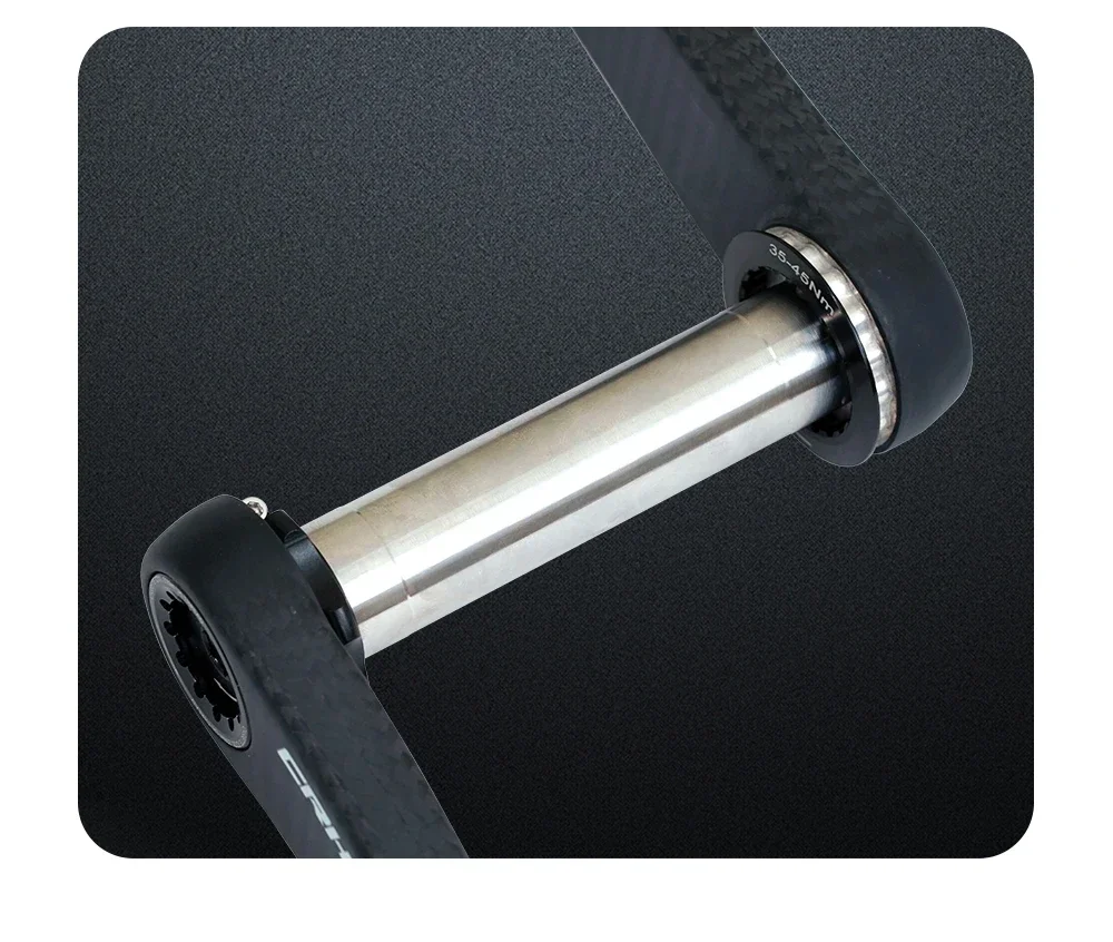 Carbon-Kurbelgarnitur für Rennräder, 155mm-175mm Länge, DUB 24mm Titan-Spindel für 110BCD Spider Spec EASTON Interface Kurbelgarnitur – Detail 6
