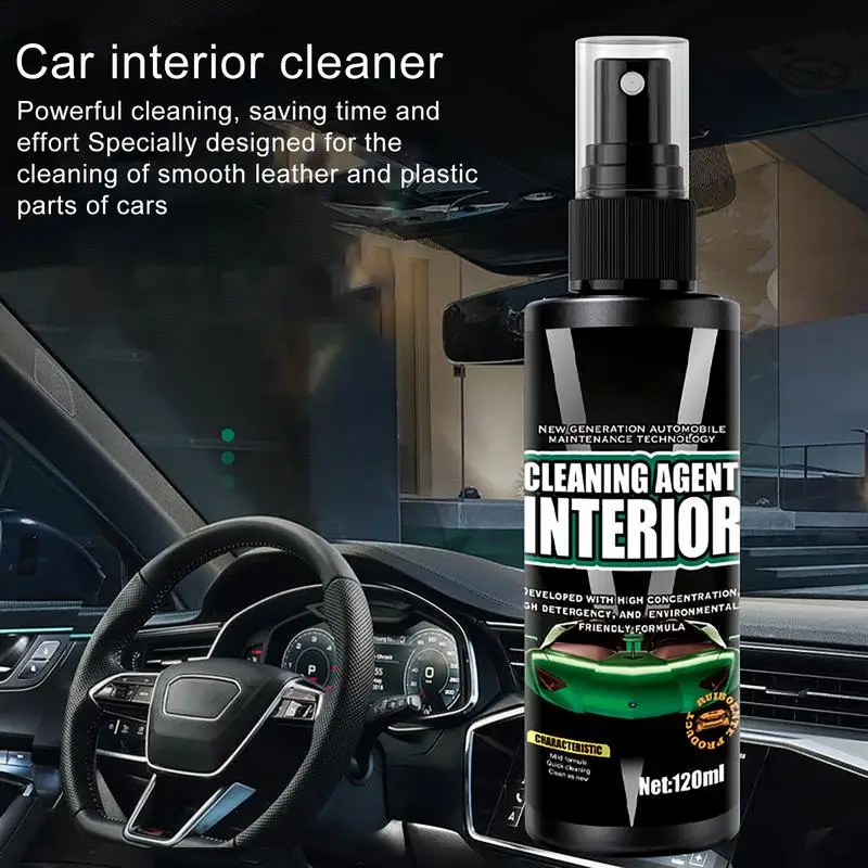 

Leather Conditioner Car Interior 120ml Leather Car Seat Interior Detailer Upholstery Stain Extractor Spray For Dashboard