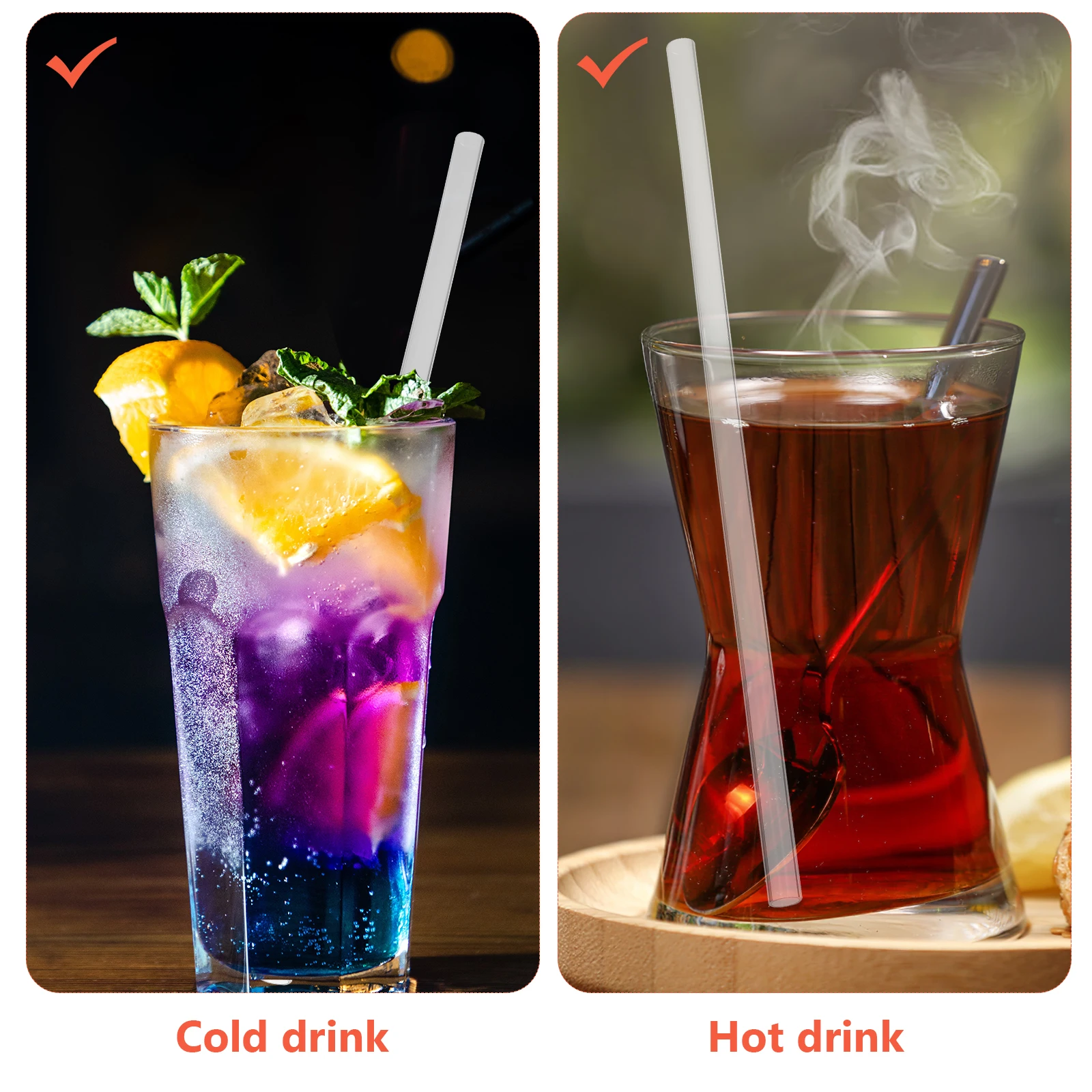 

8 pcs Silicone Reusable Drinking Straws Long Straws Brush Set Suitable for Most Cups Adjustable Temperature Cold Hot Drinks Home