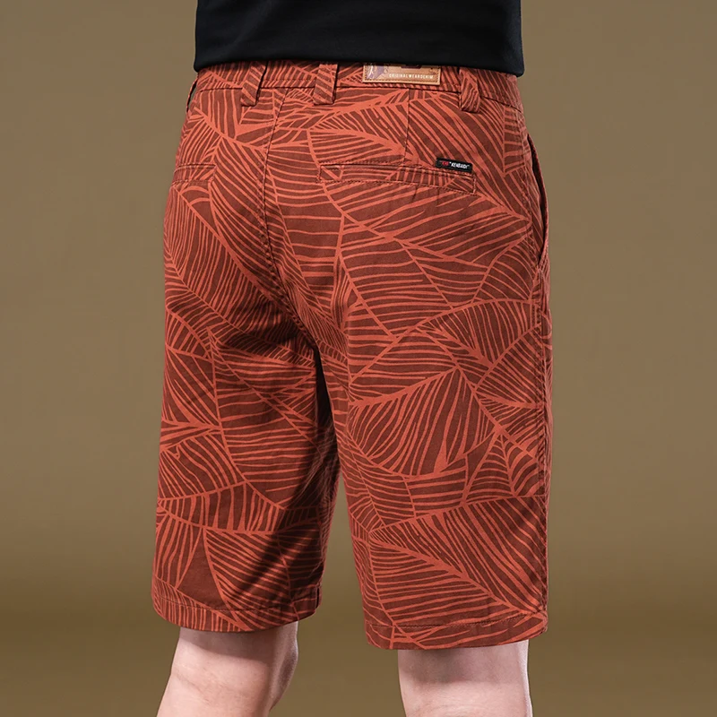 

High-End Digital Print Casual orts Men's Summer Thin Pure Cotton Breathable Gym Versatile Sports Mid-Length Straight Leg Pants