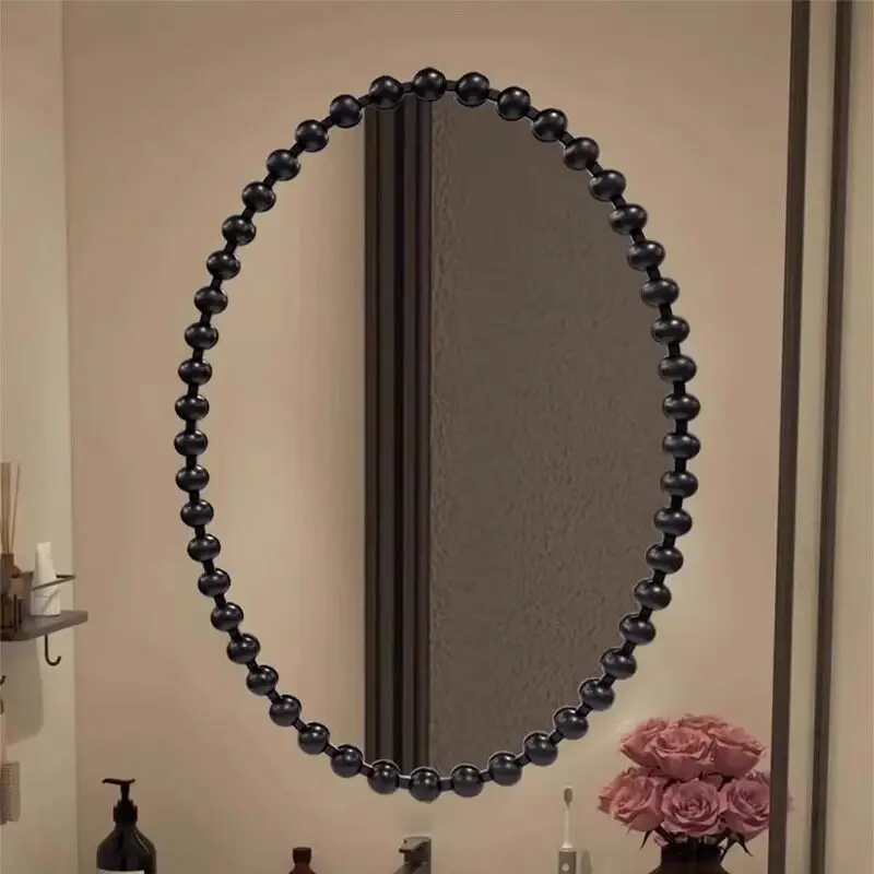 Bathroom Aesthetic Bedroom Men Oval Funky Mirror Wall Modern Vanity Luxury Hanging Mirror Girls Espelhos Living Room Decorations
