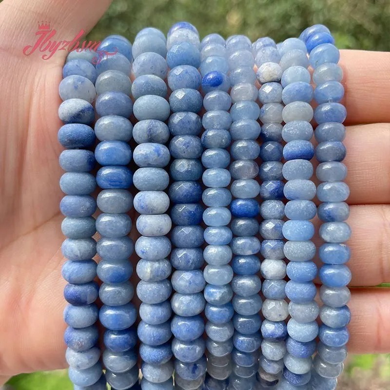 

3x6,4x8mm Rondelle Bead Blue Aventurine Natural Stone Beads For DIY Necklace Bracelets Earrings Jewelry Making 15"