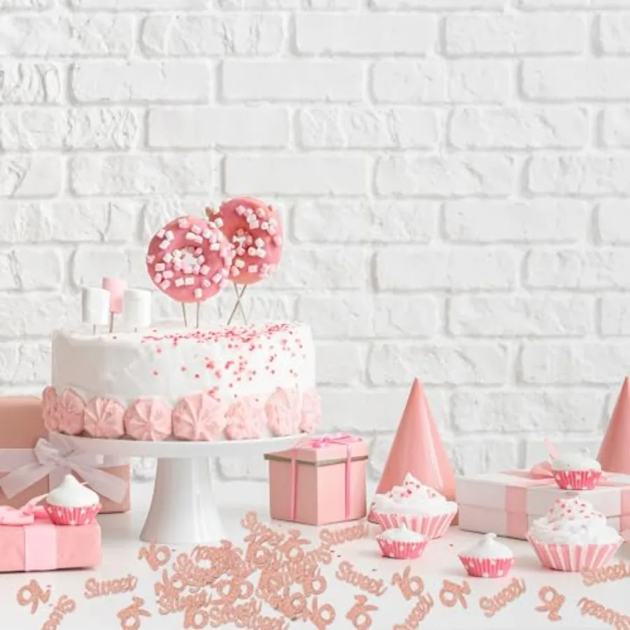 Sweet 16 Coriandoli Decorazioni per la tavola del 16° compleanno Happy Sweet 16 Coriandoli per feste Numero 16 Coriandoli da tavolo per il 16° compleanno Anni