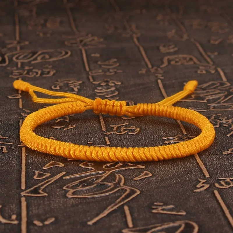 Tibetan Buddhist Bracelet Lucky Handmade Braided Adjustable King Kong Knot Red Thread Charm Bracelets for Women Men Couple Lover