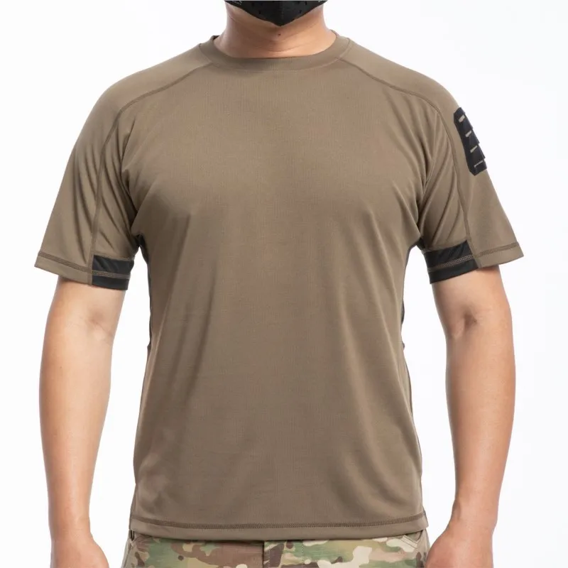 Men's Summer Camouflage Quick Drying Short Sleeved T-Shirt Lightweight Soft And Elastic tops Suitable For Outdoor Wear