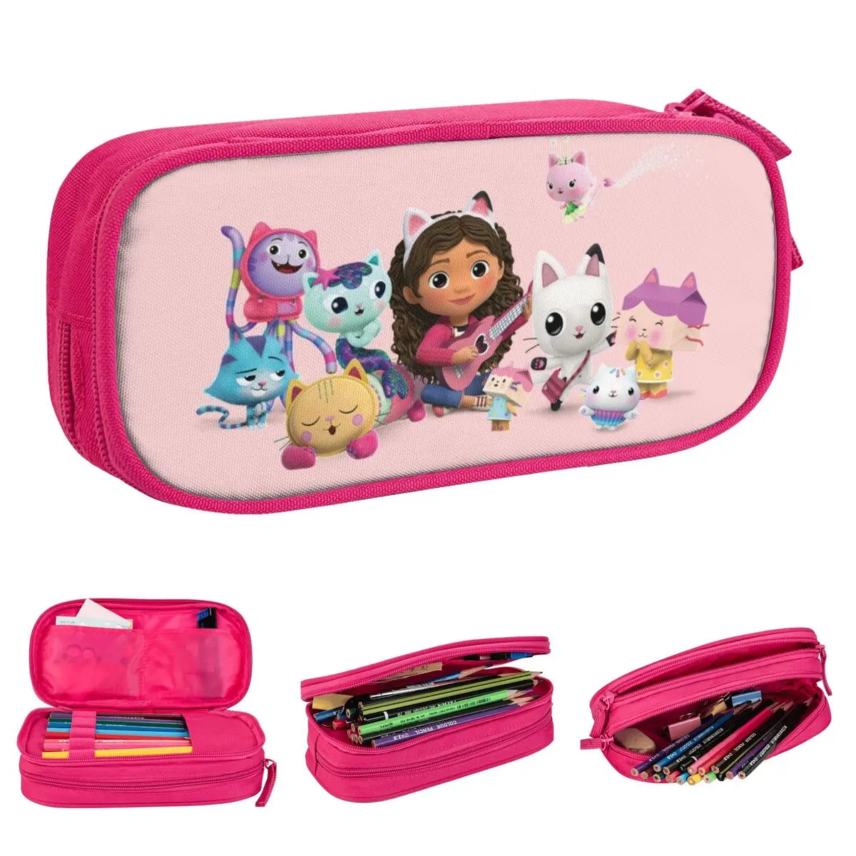 Creative Gabby's Dollhouse Sprinkle Party Pencil Cases Pen Box for Student Large Storage Bag Students School Gifts Stationery