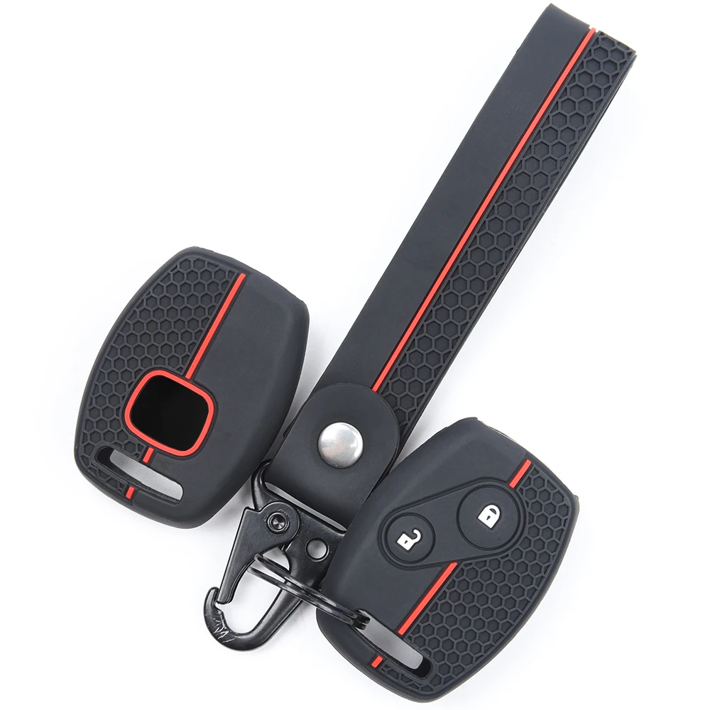 For Honda Jazz FRV Accord Civic CR V 2008 Crz Insight Fit SRV Chord 7 Gr8 150 R Soft Silicone Smart Key Protector Swivel Clip
