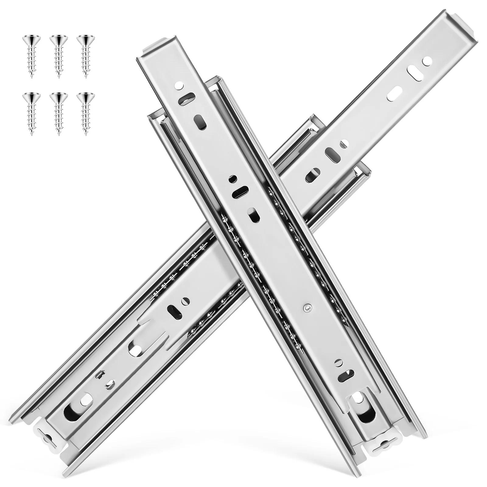 

2 pcs Stainless Steel Slide Rail 304 Full Extension Drawer Slides 10Inch Heavy Duty Glide Under Mount Cabinet Hardware