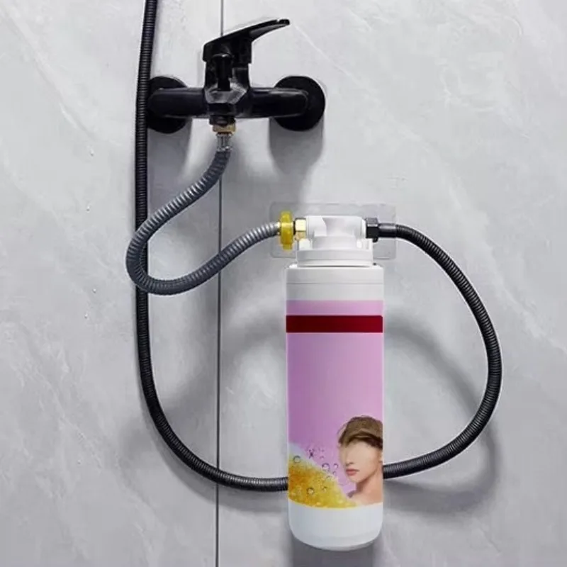 Portable soft water system for bathroom beauty showers and washers with a flow rate of 8 litres per minute