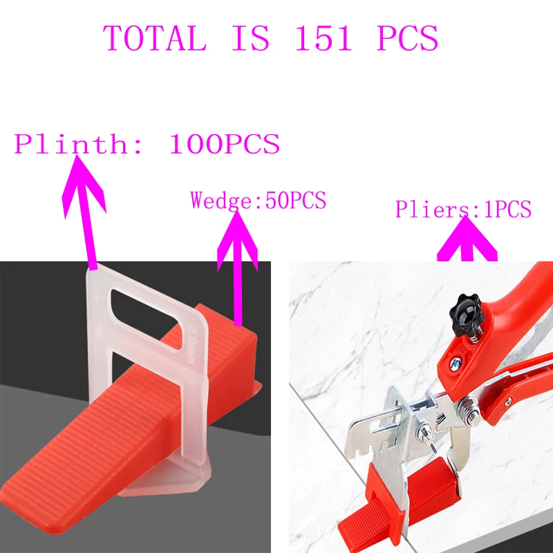 Freeshipping 1/1.5/2/2.5/3MM Tile Spacer Leveling System Pliers Clips  Leveler For Ceramic  Laying Construction Tools
