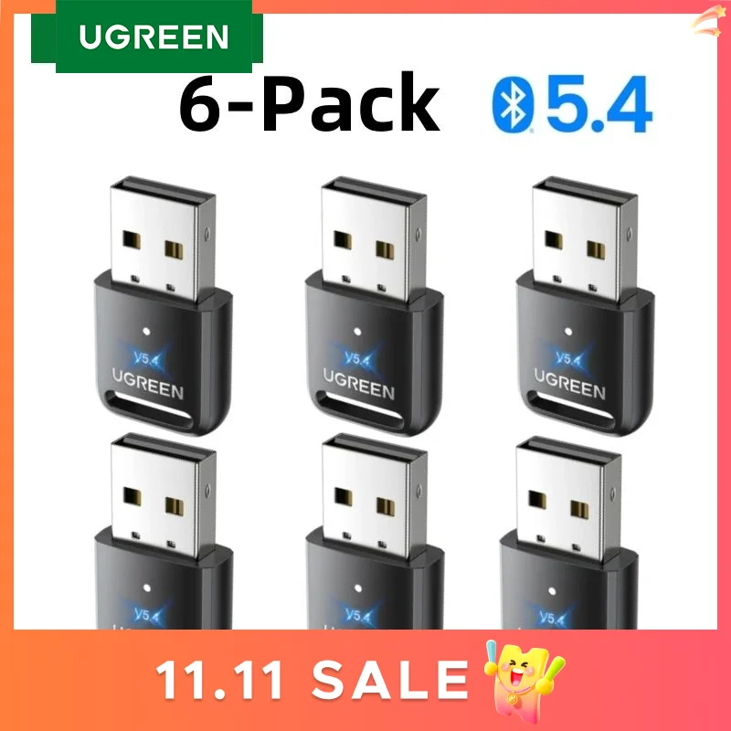 

USB-адаптер UGREEN Bluetooth 5,3 5,4 для ПК, динамика, беспроводной мыши, клавиатуры, музыки, аудио приемника, передатчика, Bluetooth