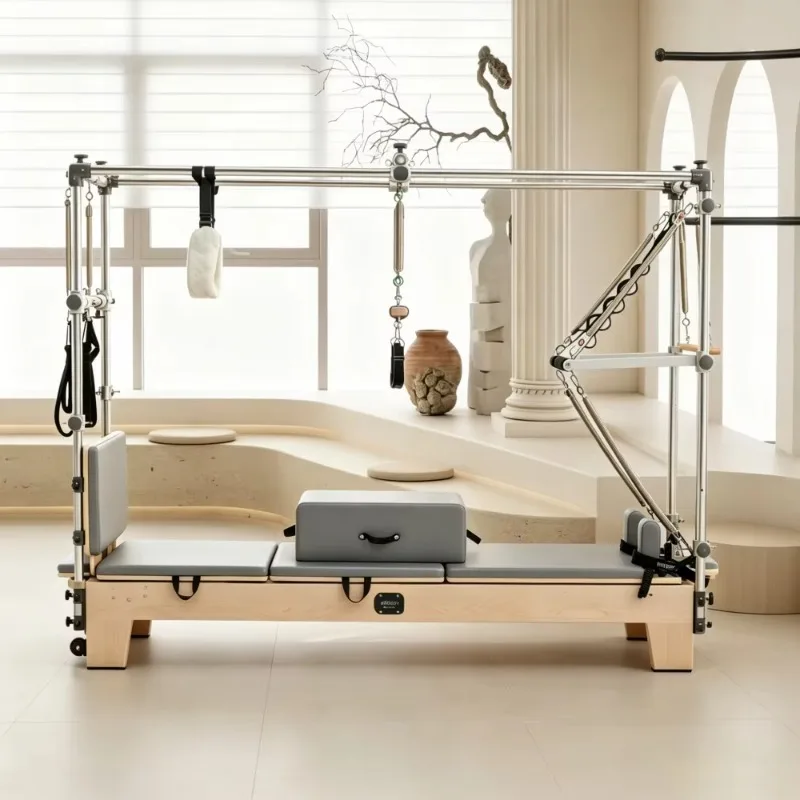 YTYIN OEM Adjustable Pilates Reformer 3in One Maple Wood Pilates Equipment Full Tower For Home Studio Commercial Used Manufactur