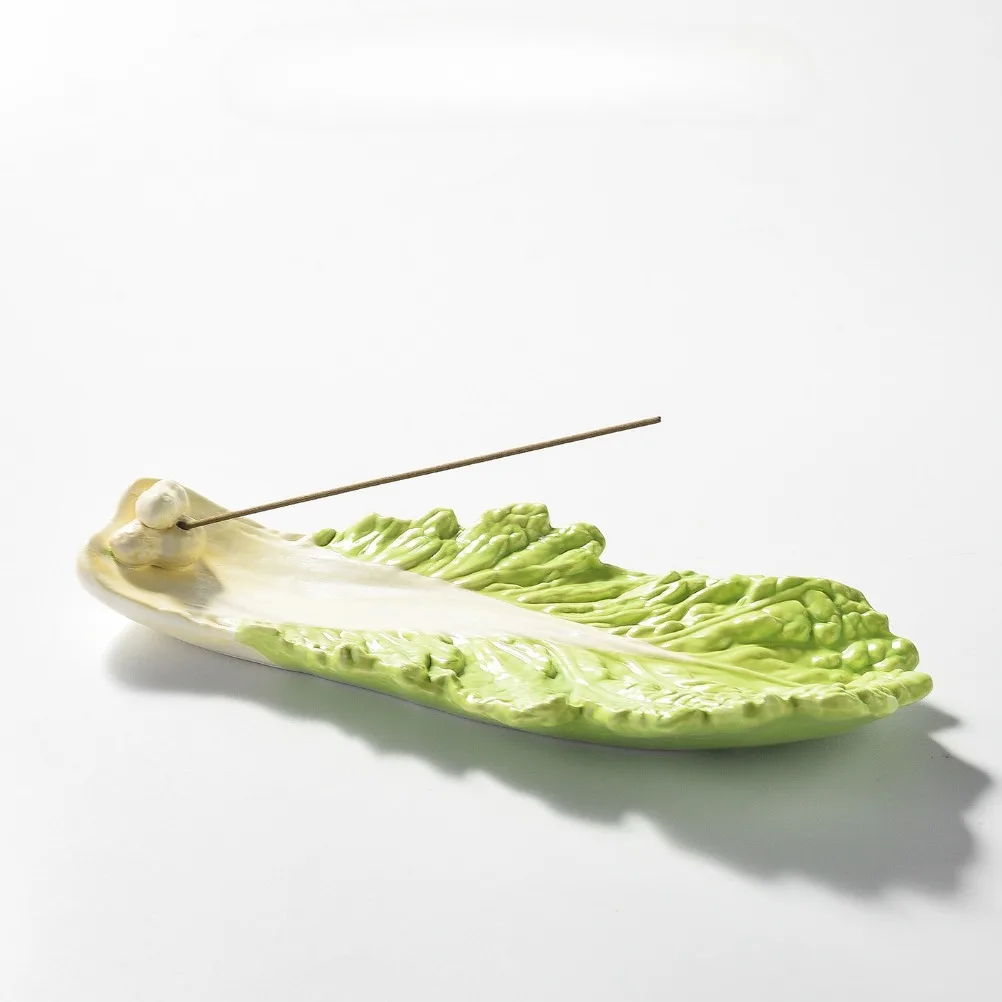 Creative Ceramic Thread Fragrance Diffuser Stand Cabbage Shaped Fragrant Tray Premium Incense Burner Creative Home Decoration