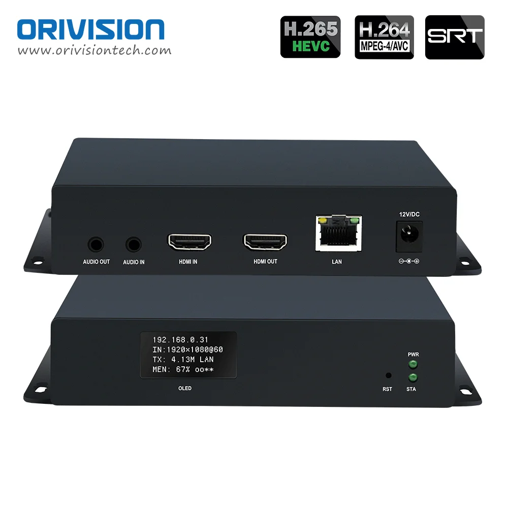 H.264 H.265 1080P60 HDMI Video Streaming Encoder with SRT RTP HTTP HLS ONVIF HEVC IP Encoder HDMI