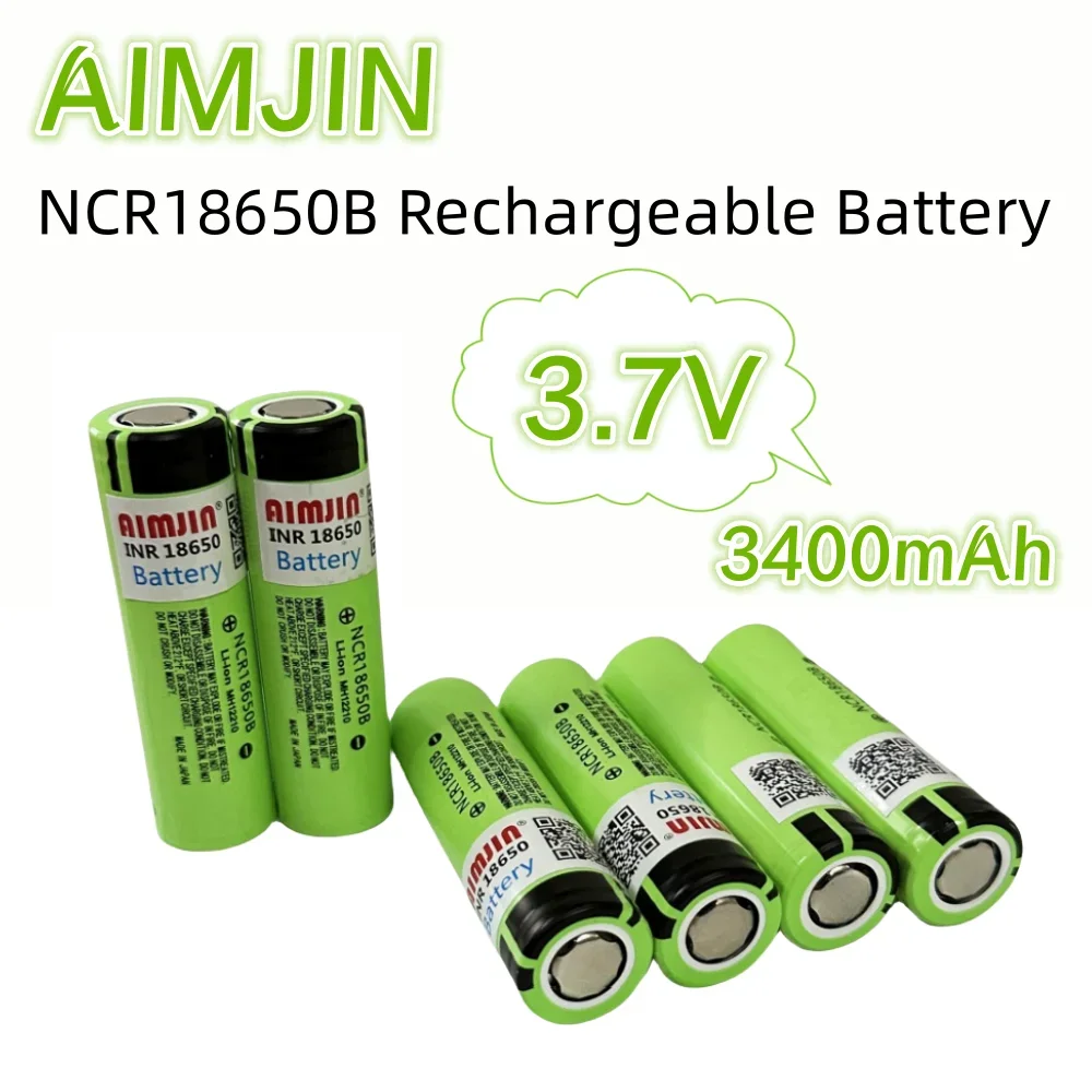 

100% Original NCR18650B 3.7V 3400mAh Rechargeable Lithium-ion Battery for remote control flashlights etc battery replacement