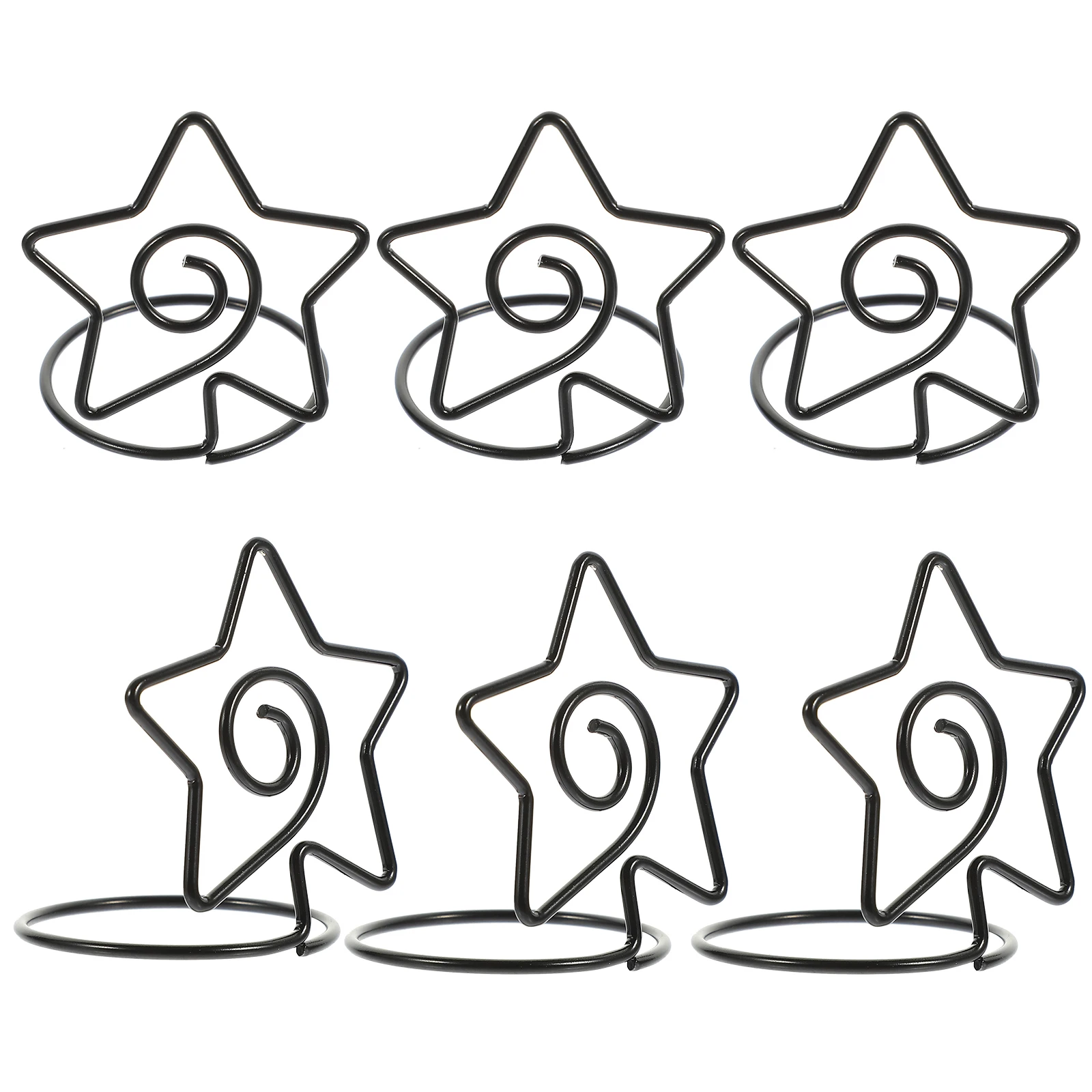 

6pcs Card Table Number Stands Holders Table Number Stands Photo Display Clips Portable Wedding Party Centerpieces