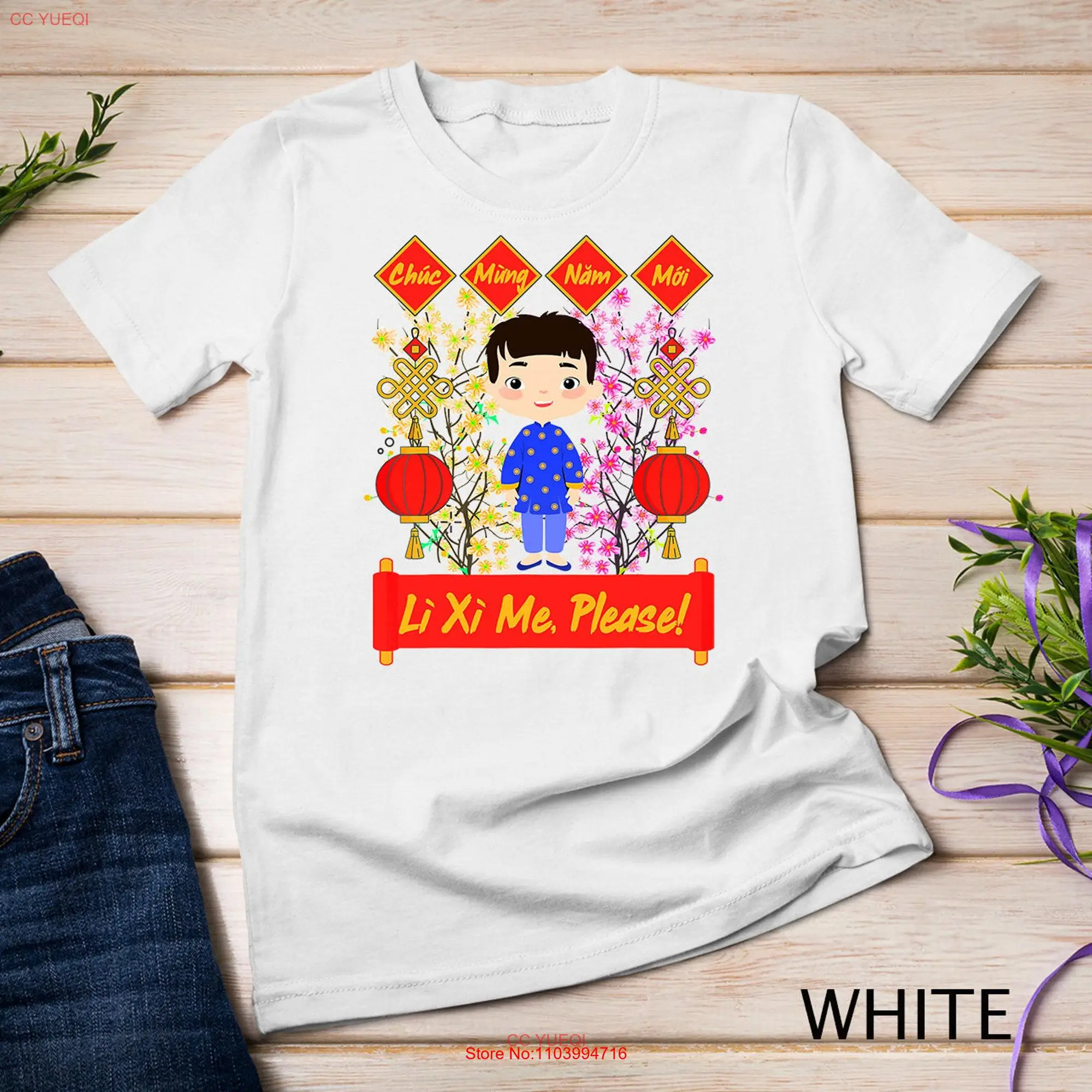 Vietnamese New Year Decorations Tet 2024 Chuc Mung Nam Moi T Shirt SweaT long or short sleeves