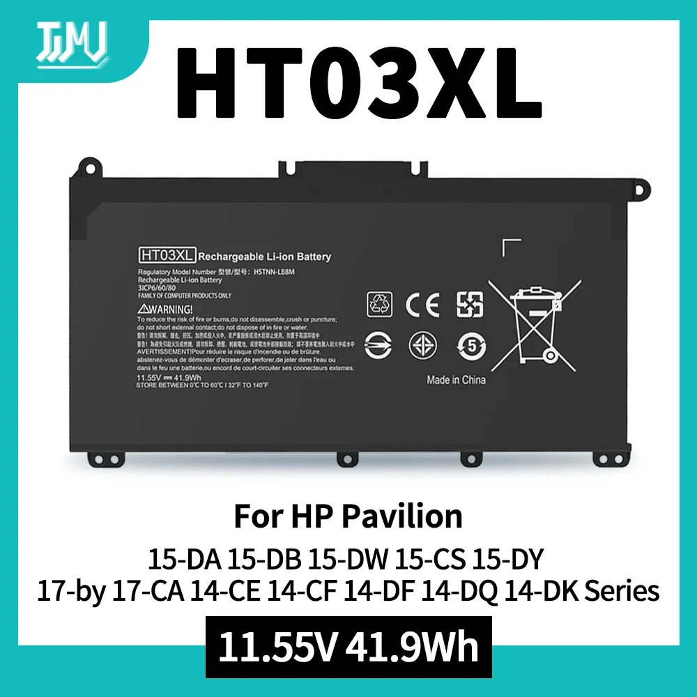 

HTO3XL L11119-855 HT03XL Battery for HP Pavilion 15-CS3073CL 15-CU0058NR 15Z-CW100 15-CS3153CL 15T-CS200 15-CS0XXX 15-CS2064ST