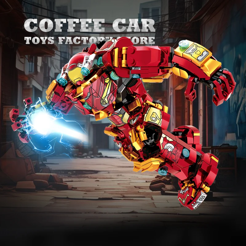 Robot gigante Armatura da combattimento Building Blocks Kit fai da te Mecha Hero MOC Mattoni Modello 3D Action Figures Giocattolo Per adulti Bambini Regali di compleanno
