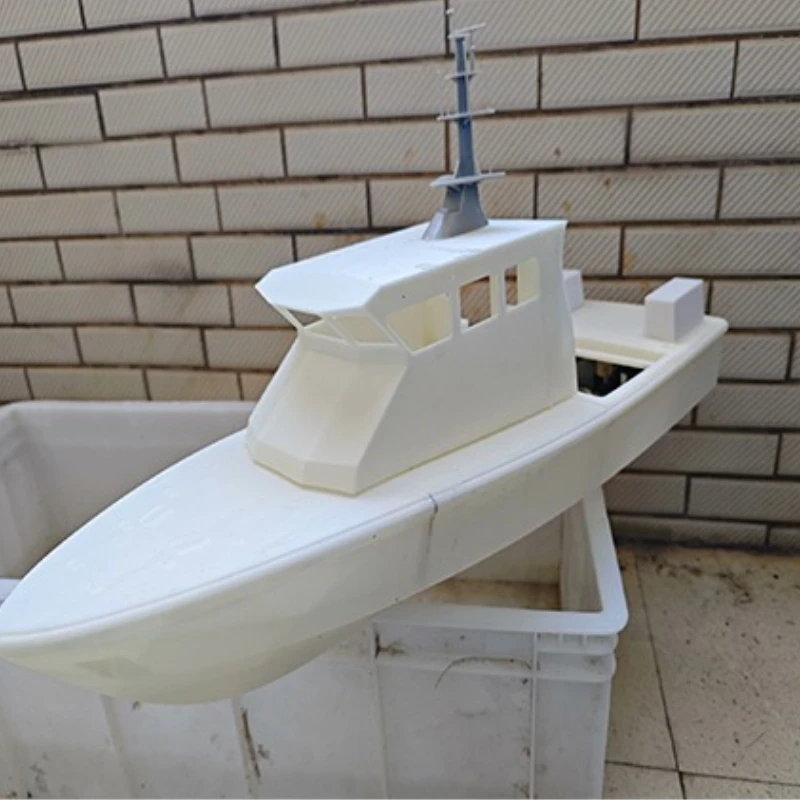 Łódź RC 67cm 1/30 Hong Kong średniej wielkości łódź zdalnie sterowana policji wodnej z pompy rozpylającej z możliwością zmiany kierunku, zestaw modelu łodzi RC, zabawka dla dorosłych.