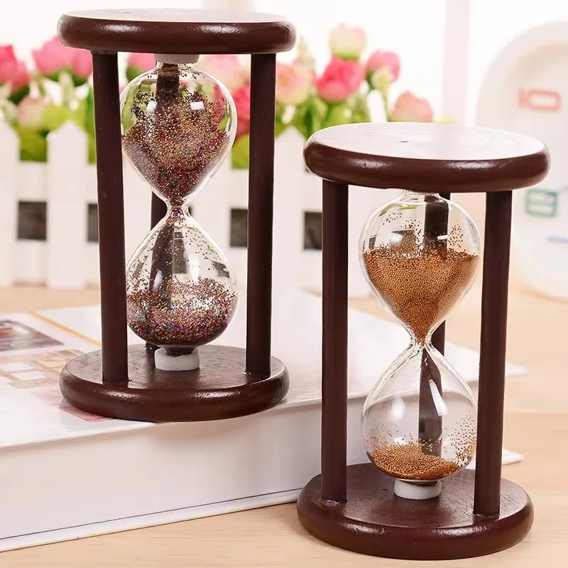 Vintage Minimalist Wooden Hourglass Restaurant Table Creative Decorations