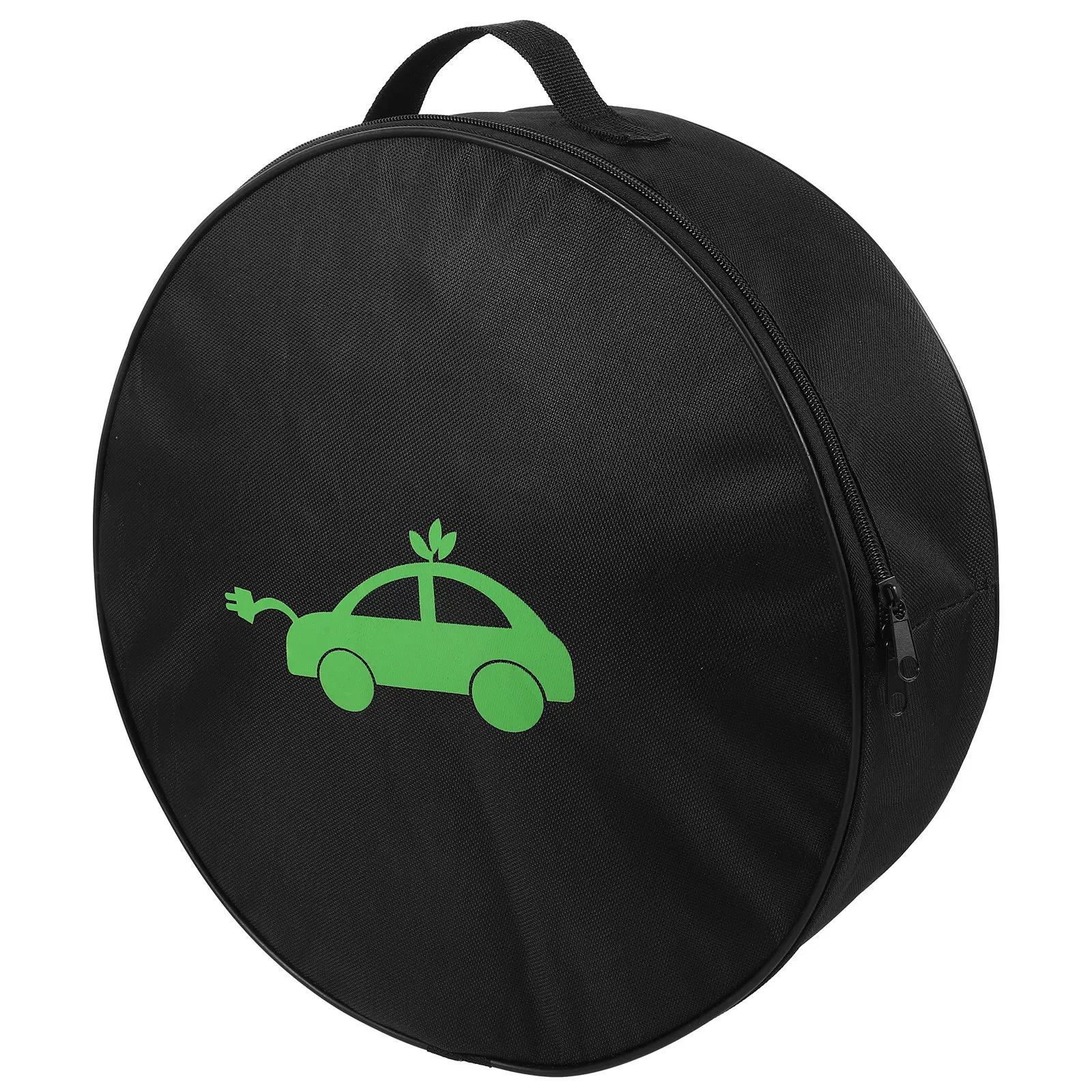 

Ev Charger Bag Portable Round Shape Cable Storage Case Vehicle Trunk Organizer Hand Strap Ev Cable Storage Bag for Outdoor Trip
