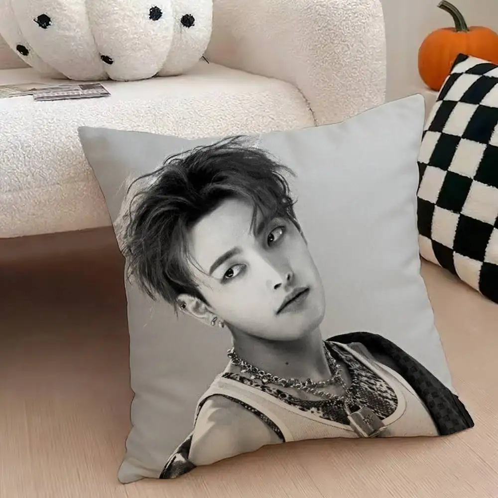 H-Hongjoong Singer Pillow Case Pattern Printed Pillowcase For Living Room Sofa Cushion Cover