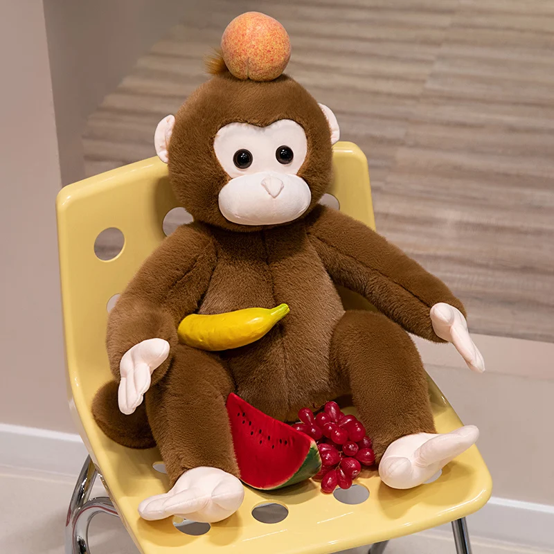 40/55/80 سنتيمتر Kawaii القرد ألعاب من نسيج مخملي نابض بالحياة أفخم القرد الدمى الغوريلا وسادة هدية عيد ميلاد جميلة