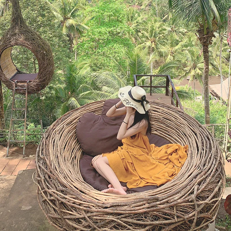 

Leisure bed furniture clock in tourist attractions Hanging chair Internet celebrity swing