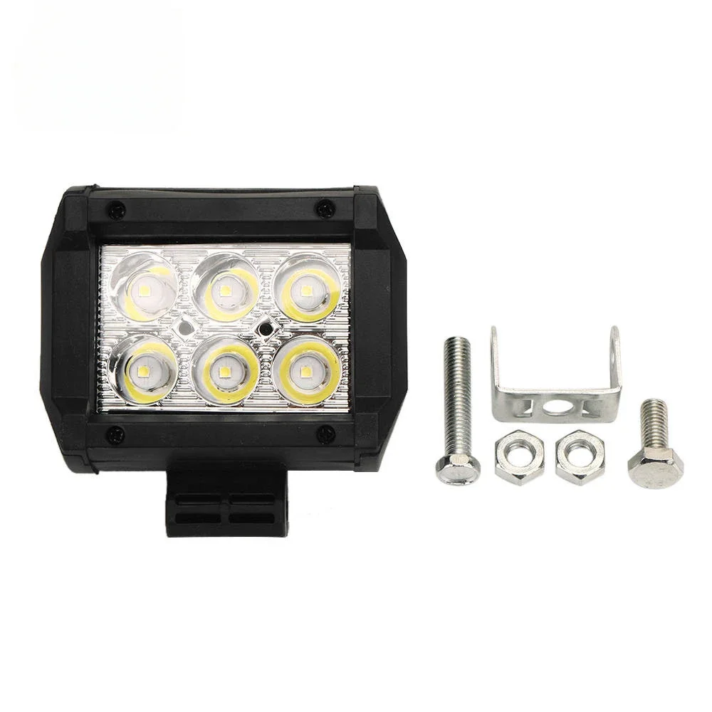 Automotive LED Work Light 4 Inch 18W Double Row Highlight LED Automotive Work Maintenance and Modification Spotlight