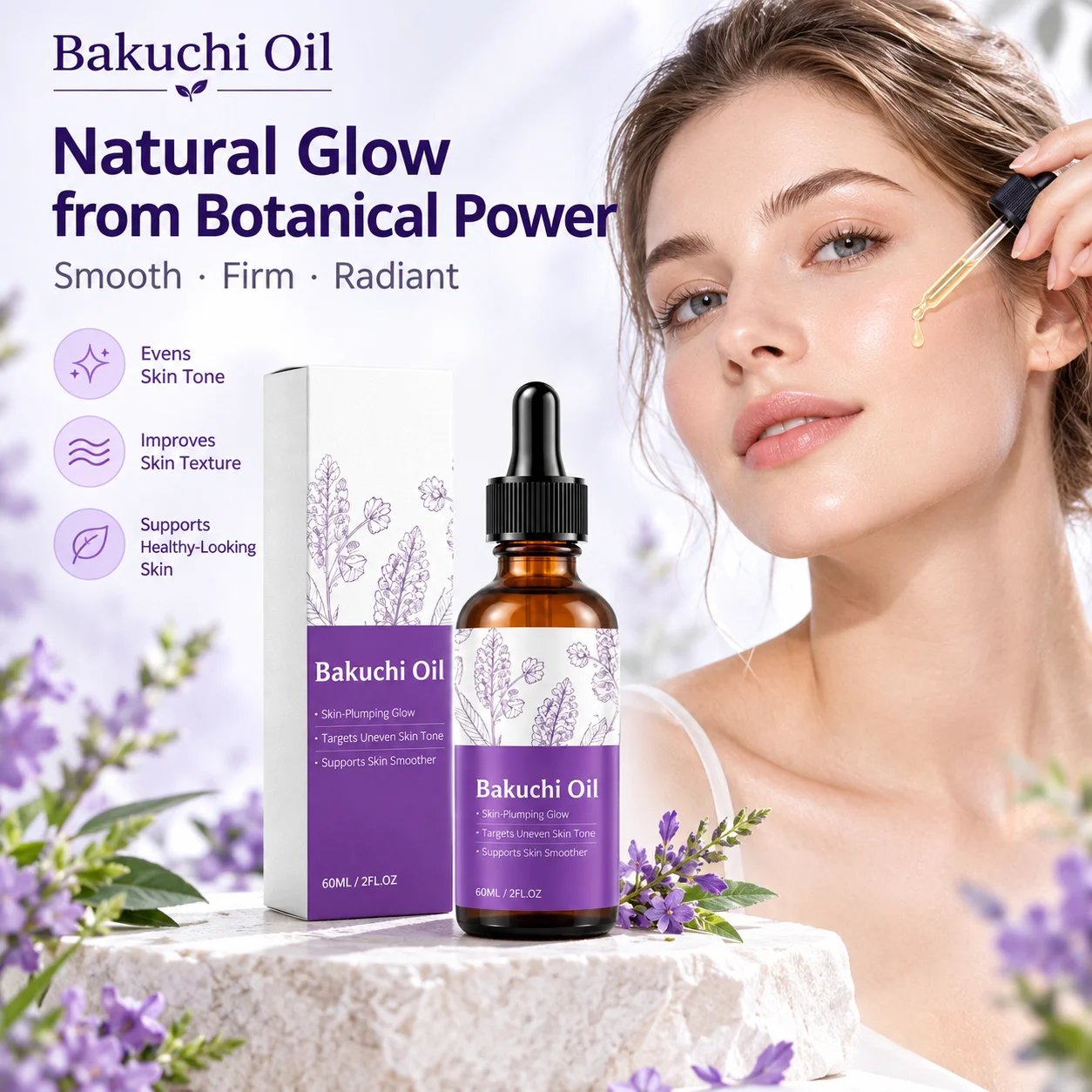 Bakuchiol Retinol Alternative - Sérum à l'huile de bakuchiol biologique,