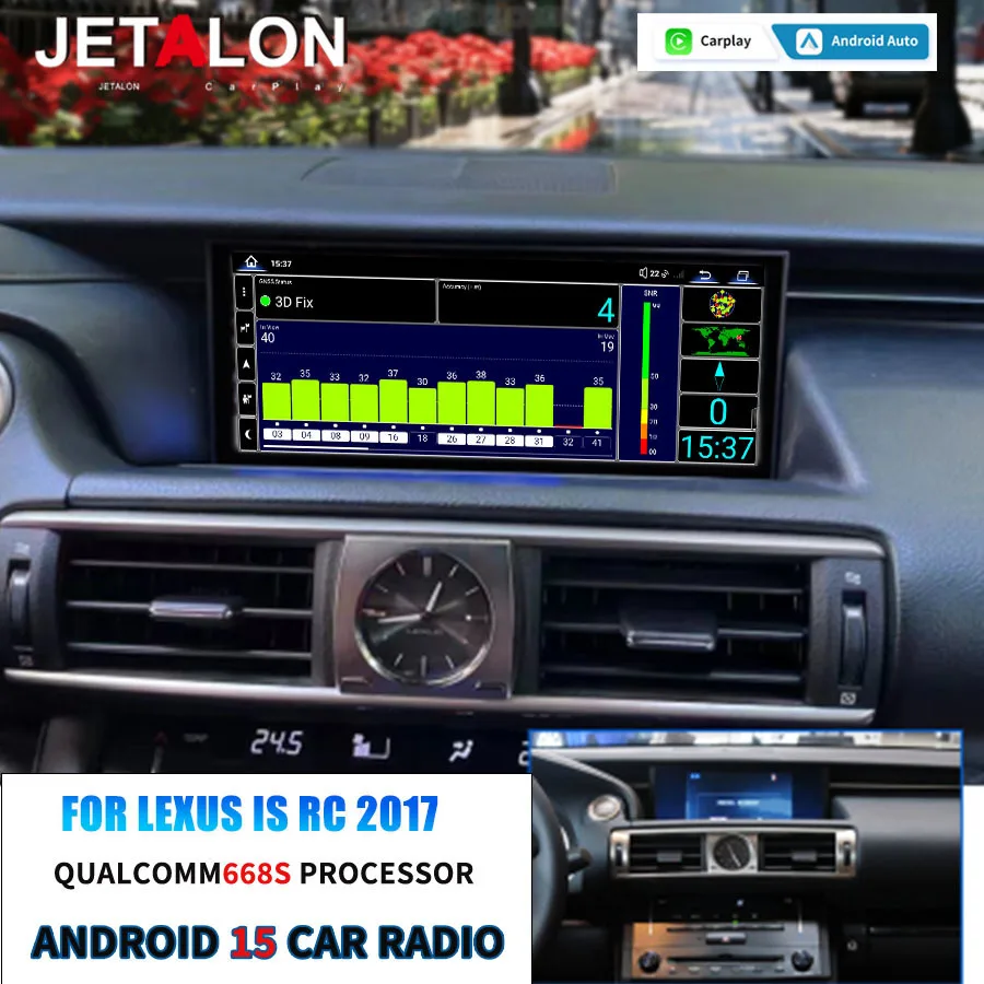 

10.25" Android 15 Car Radio For Lexus IS RC 200 250 300 350 200t 300h 2017 Auto Radio Multimedia Video Player Wireless CarPlay