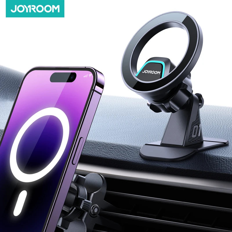 Joyroom Magnetic Car Phone Holder All-Metal Strong Magnets Phone Mount Hands-Free Air Vent Cell Phone Mount For 4-7 inch Phones