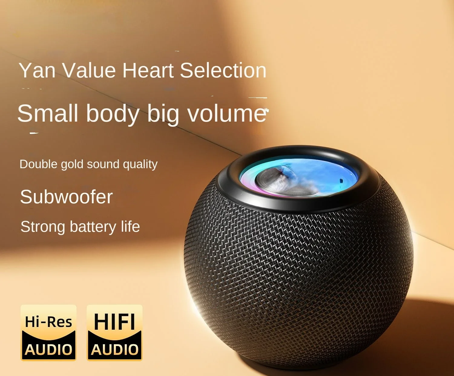 Heavy subwoofer, Bluetooth speaker, portable, card insertion, wireless interconnection, high-quality home audio