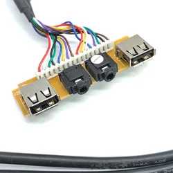 Desktop computer Chassis front pannel I/O USB2.0 AC97/HD audio Mic headphone 3.5mm plug cable 65cm