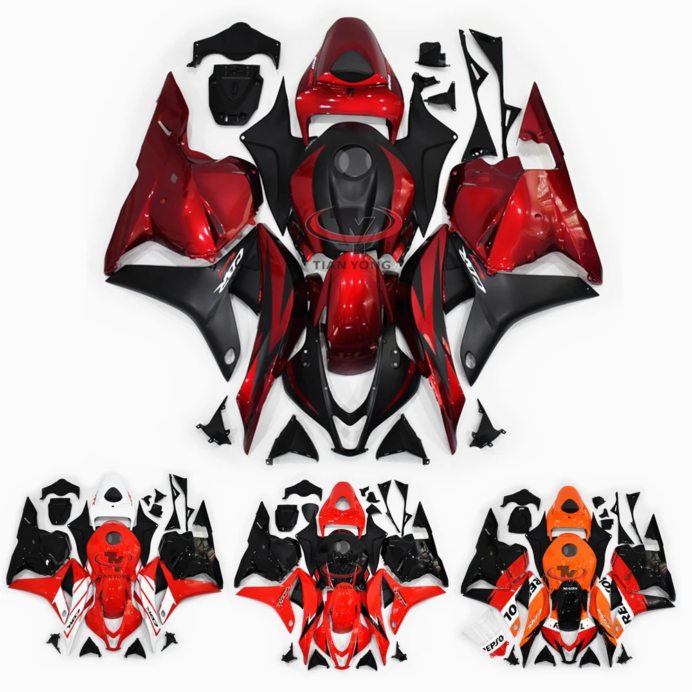 Multiple prints in red matte black Motorcycle Full Fairing Kit For CBR600RR 2009 2010 2011 2012 F5 CBR600 RR Bodywork Cowling