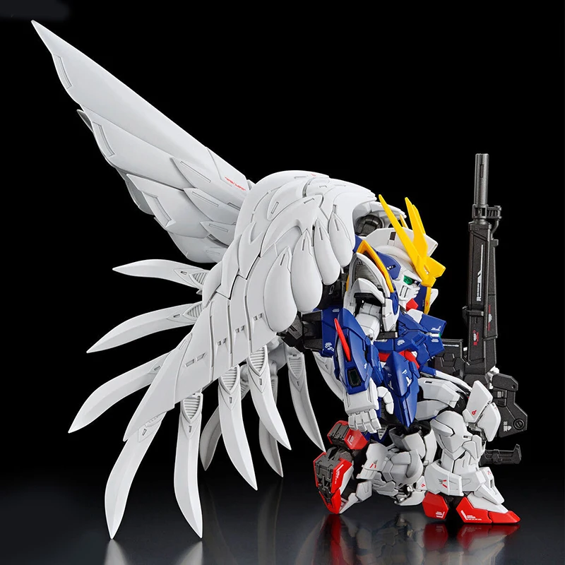 Bandai original MGSD XXXG-00W0 Wing Gundam Zero EW anime action figure assembly model ornaments collection toy children's gift