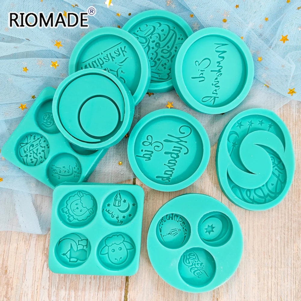 Arabic Font Moon Ramadan Silicone Mold DIY Chocolate Biscuit Dessert Fondant Baking Cake Tools Handmade Making Epoxy Resin Mould