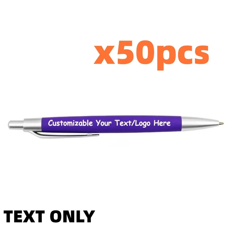 50/100PCS Customizable Logo Ballpoint Pens Promotional Advertising Corporate Gifts Hotel Conference School Supplies image 3