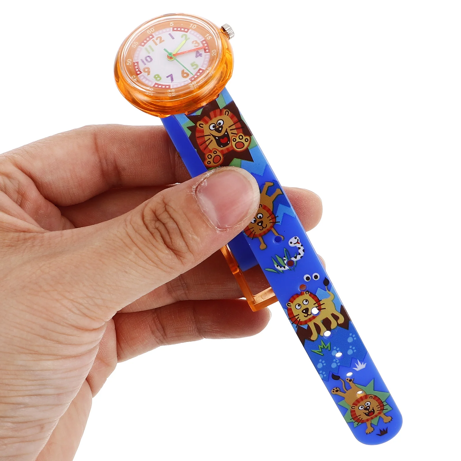 قطعة واحدة من ساعة كارتون بحركة كوارتز دقيقة وحزام مريح وتصميم رائع هدية مثالية لعيد الميلاد