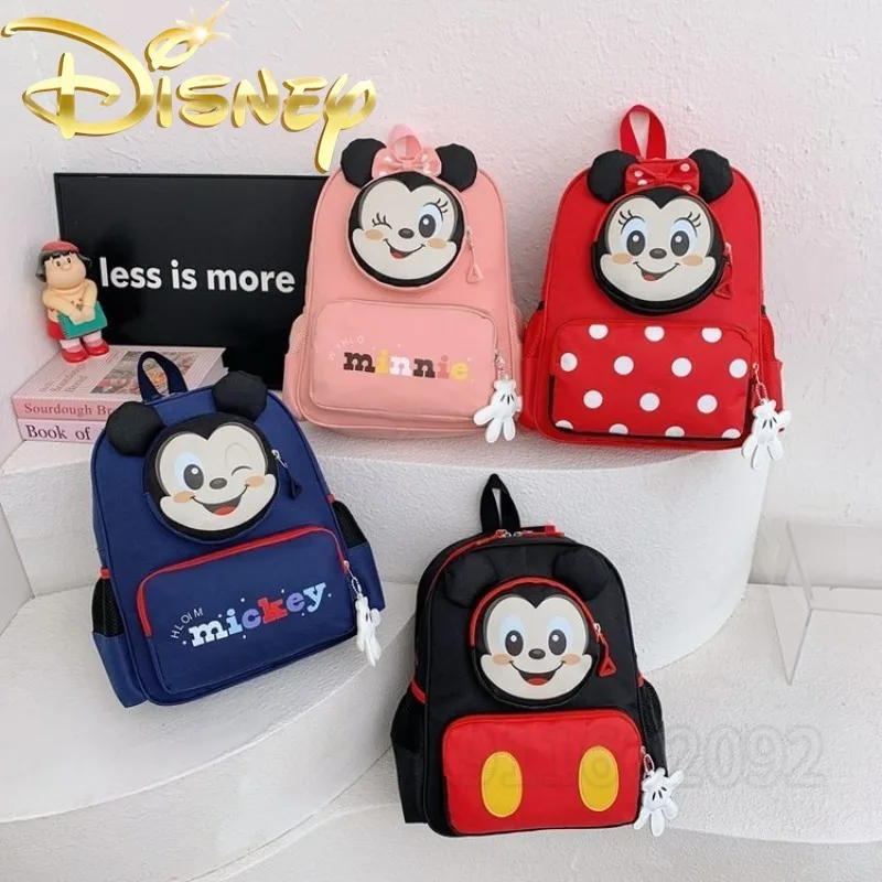 

Disney Mickey New Children's Backpack Cartoon Cute Boys and Girls School Bag 3D Fashion Trend Lightweight Kindergarten Backpack