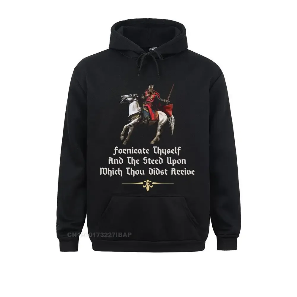 Fornicate Thyself And The Steed Upon Which Thou Didst Hoodie Brand Men Sweatshirts Preppy Style Hoodies comfortable Sportswears